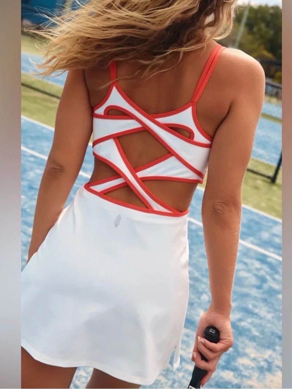 FP Movement One More Serve Skortsie White & Red size XL NWT